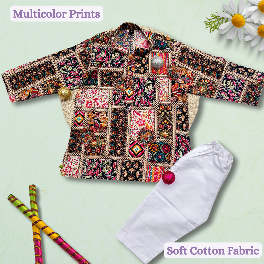 Multi Color Printed Kurta Set