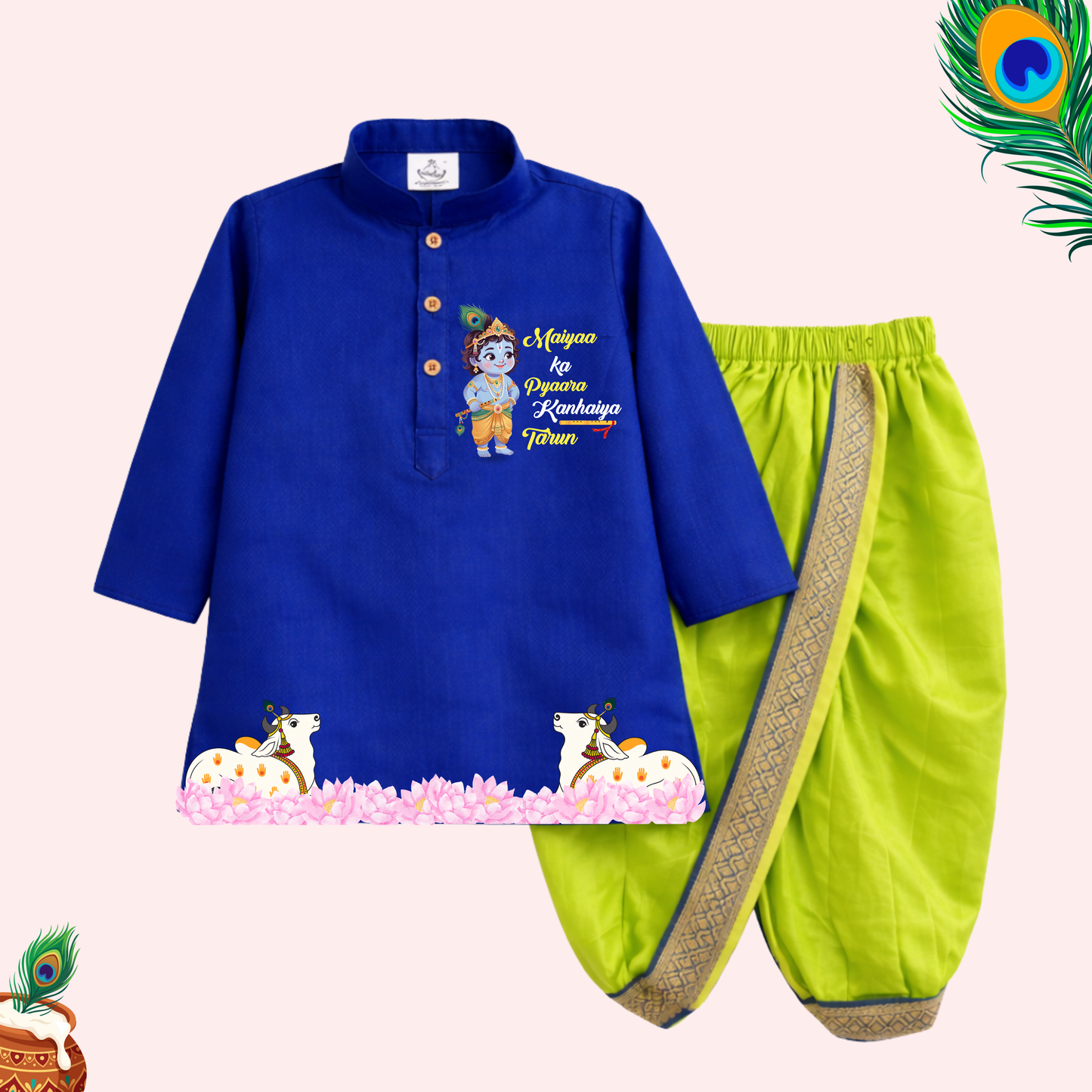 Maiyaa ka Pyaara Kanhaiya Dhoti Kurta Set