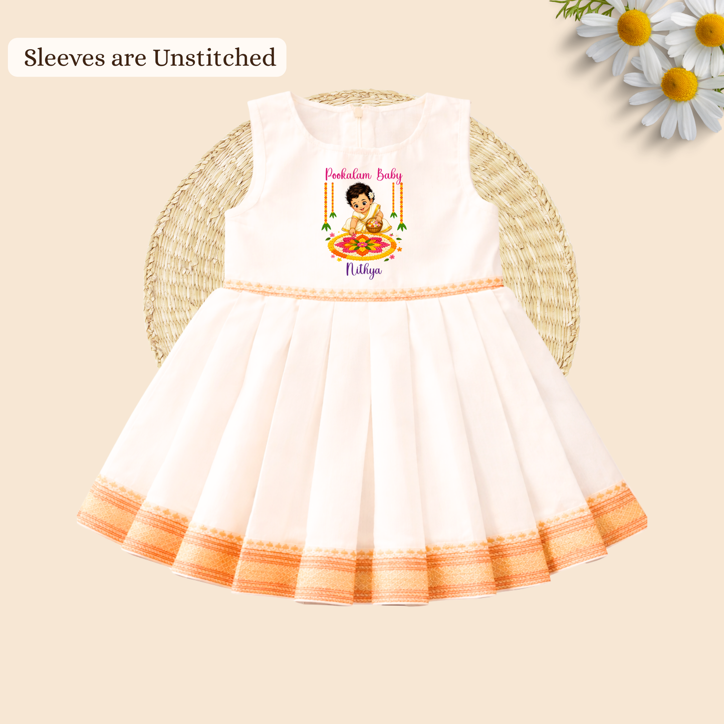 Pookalam Baby Frock
