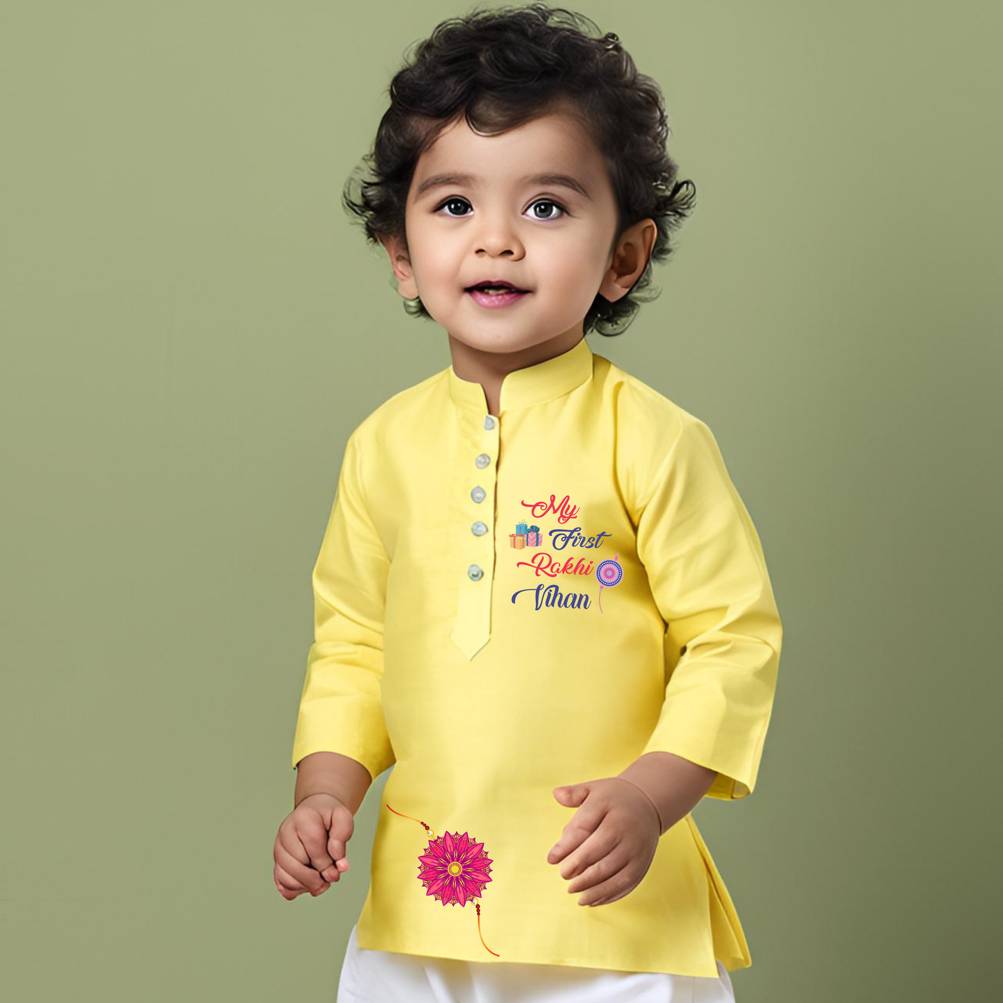 My First Rakhi Kurta Set