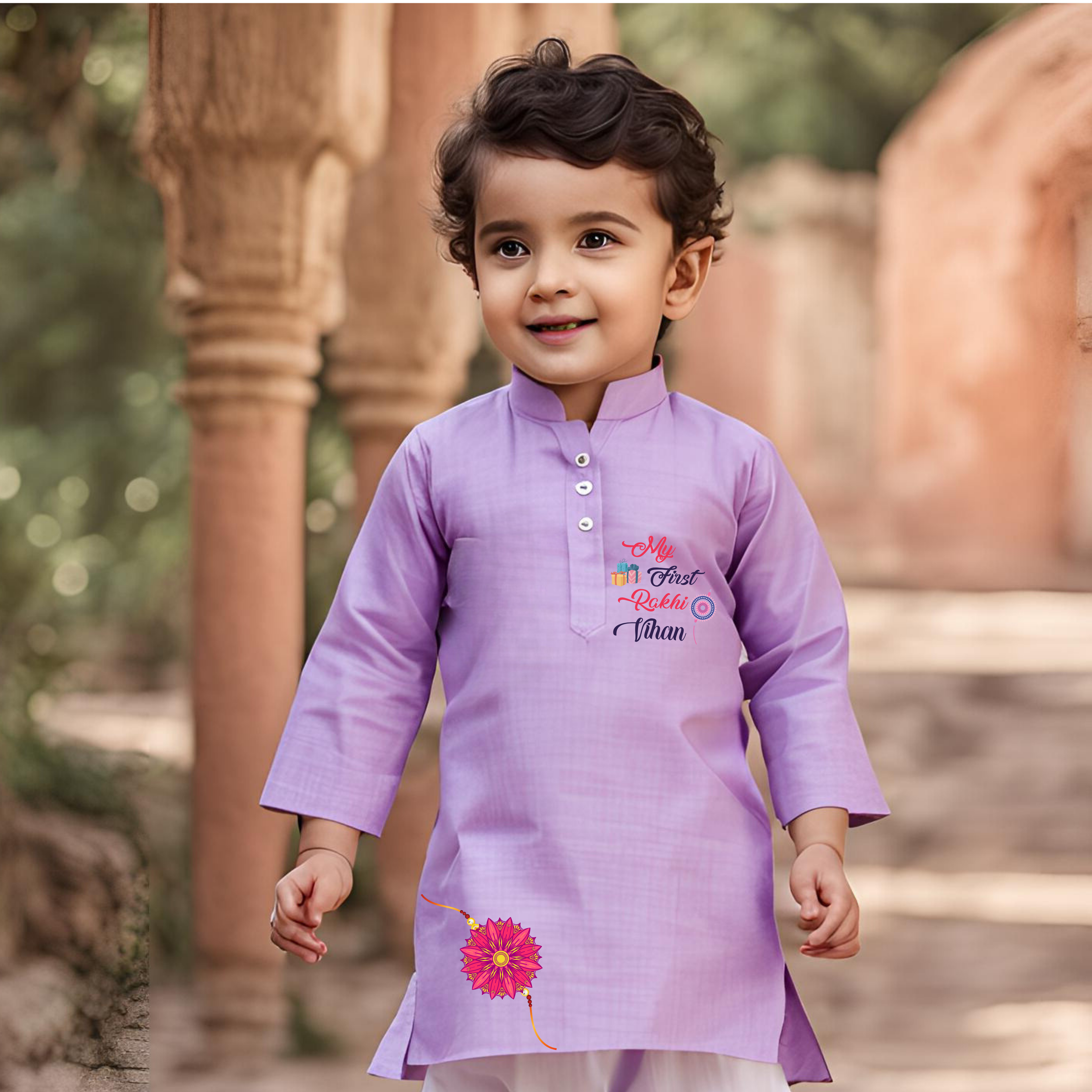 My First Rakhi Kurta Set – Giggle Basket